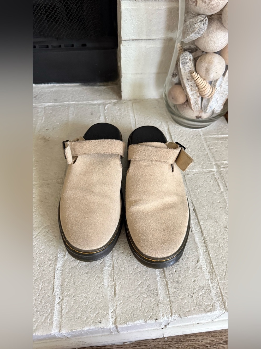 Dr. Martens Carlson Suede Mules Sand Beige Women’s 11 Men’s 10 EU 43